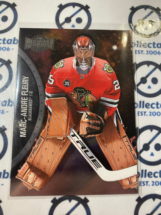 2021/22 Skybox NHL Metal Universe Base MArc-Andre Fleury Goalie #90 Blackhawks