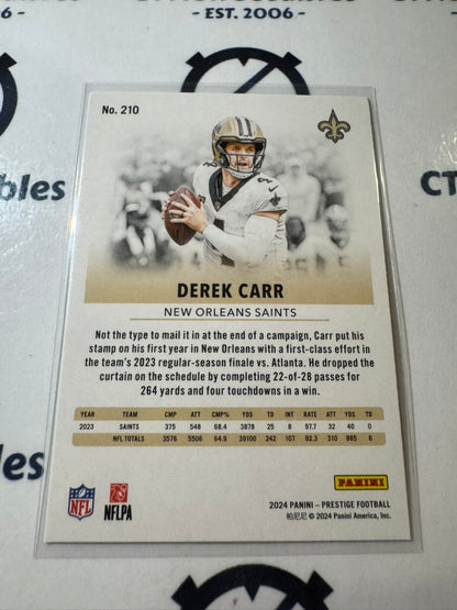 2024 NFL Prestige Dots Xtra Points #210 Derek Carr New Orleans Saints