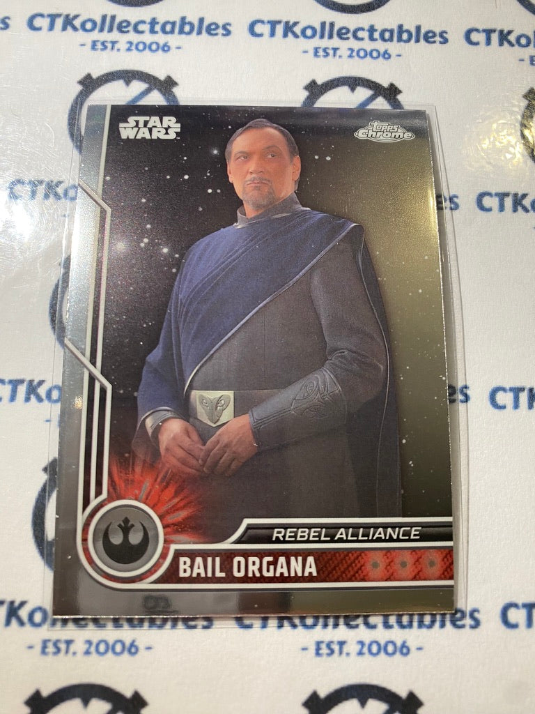 2023 Topps Chrome Star Wars - # 16 Bail Organa Chrome Base Card