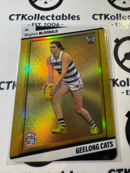 2024 AFLW Teamcoach GOLD #20 Meghan McDonald Cats