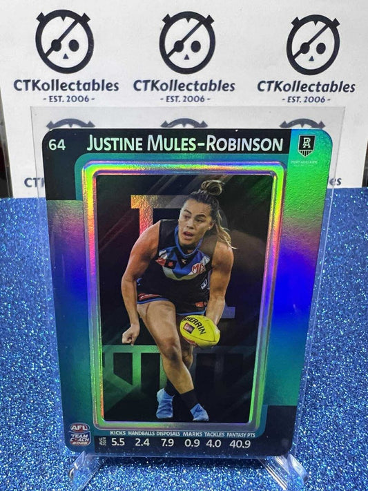 2025 AFLW TEAMCOACH JUSTINE MULES-ROBINSON BLUE PARALLEL #64 POWER