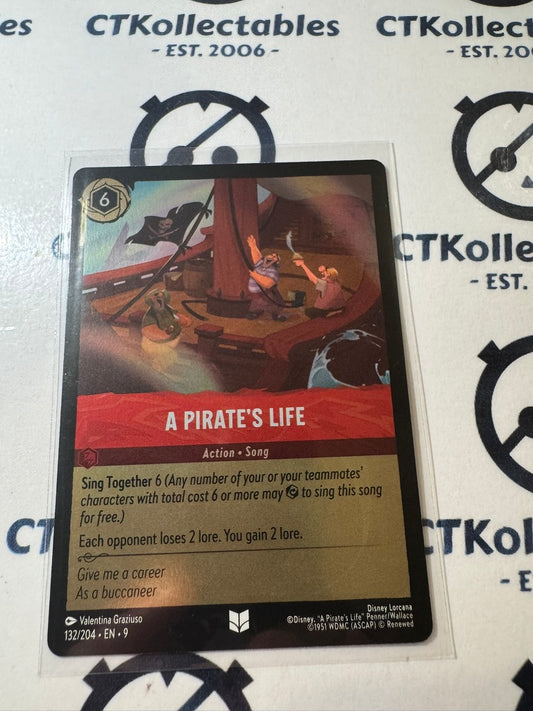 Disney Lorcana Fabled COLD FOIL 132/204 A Pirate's Life UC