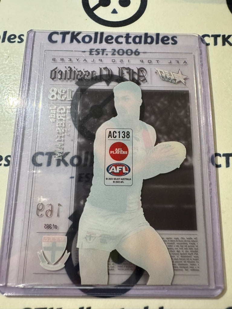 2023 AFL Footy Stars Jade Gresham AC138 Classified #169/365 Saints