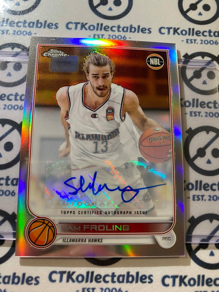 2022-23 Topps NBL Chrome Sam Froling Autograph REFRACTOR