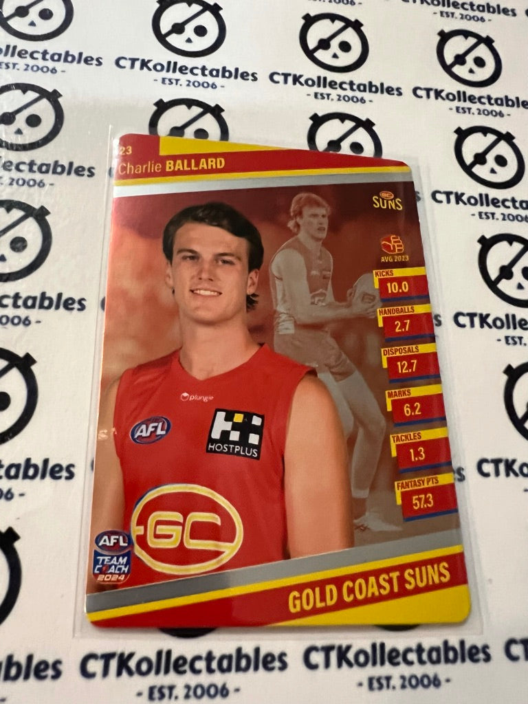 2024 AFL Teamcoach Silver Card #23 Charlie Ballard