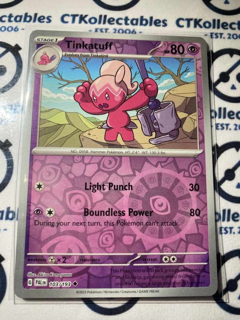 Tinkatuff Reverse Holo #103/193 2023 Paldea Evolved Pokemon Card