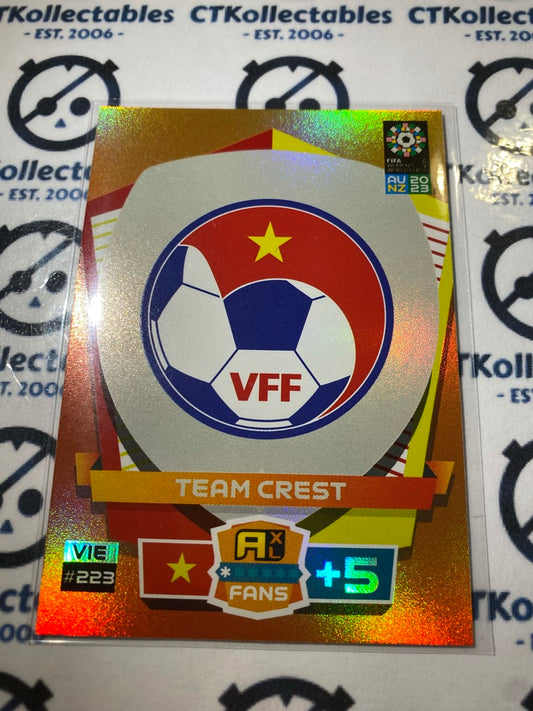 2023 FIFA WWC Adrenalyn Vietnam Team Crest Foil #223 VIE