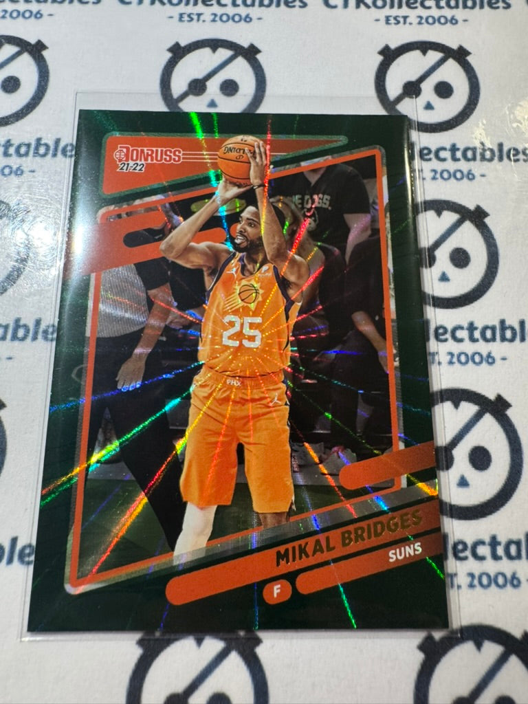 2021-22 NBA Donruss Mikal Bridges Green Laser #169 Suns