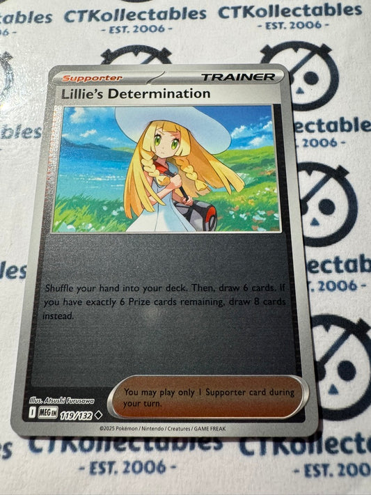 Lillie's Determination Reverse Holo #119/132 Mega Evolution Pokemon