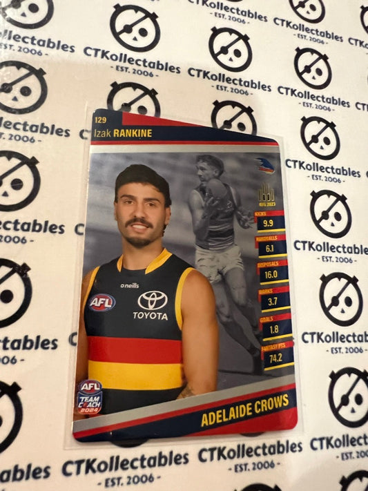 2024 AFL Teamcoach Silver Card #129 Izak Rankine Crows