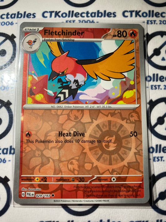 Fletchinder Reverse Holo #029/193 2023 Paldea Evolved Pokemon Card