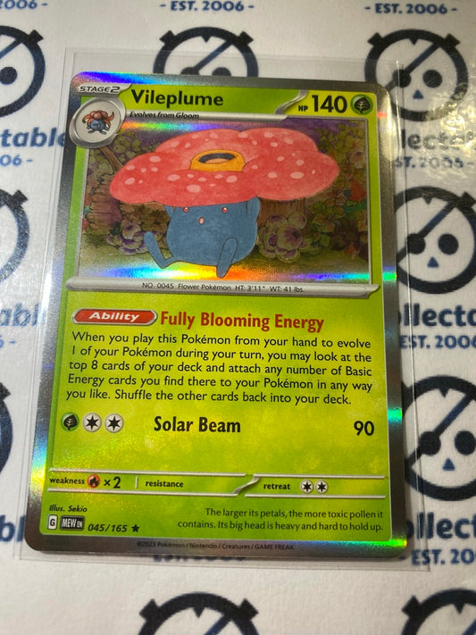 Vileplume Holo Rare #045/165 Scarlet & Violet 151 Pokemon Card