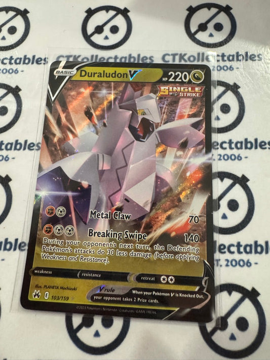 Duraludon V Ultra Rare 103/159 2023 Crown Zenith Pokémon Card