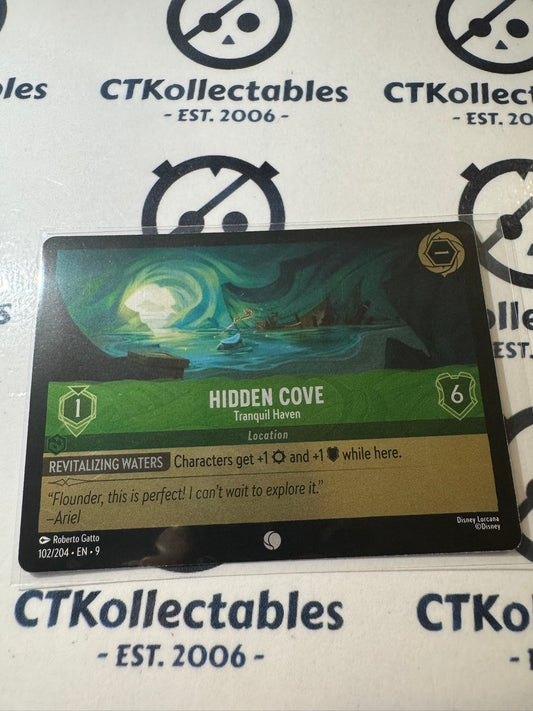 Disney Lorcana Fabled COLD FOIL 102/204 Hidden Cove - Tranquil Haven C