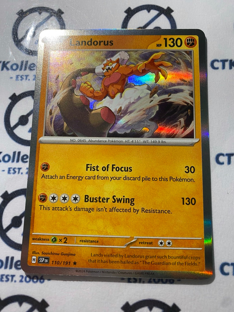 Landorus Holo Rare #110/191 Surging Sparks Pokémon TCG 2024