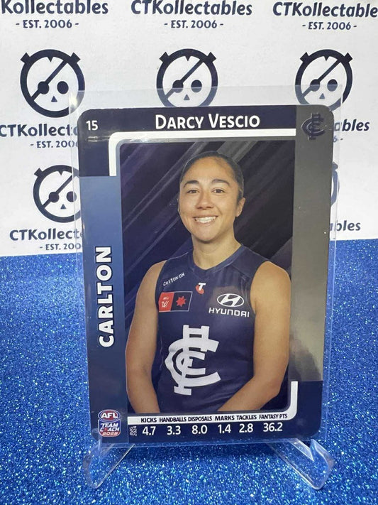 2025 AFLW Teamcoach Silver #15 Darcy Vescio Blues