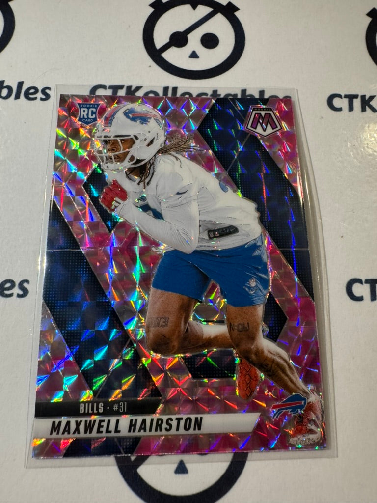 2025 NFL Panini Mosaic Pink Rookie Card #367 Maxwell Hairston Bills