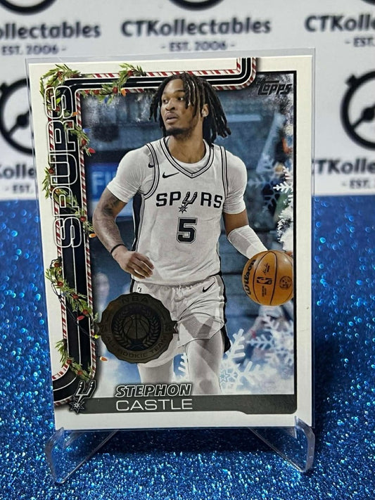2025-26 Topps Holiday NBA #H158 Stephon Castle San Antonio Spurs