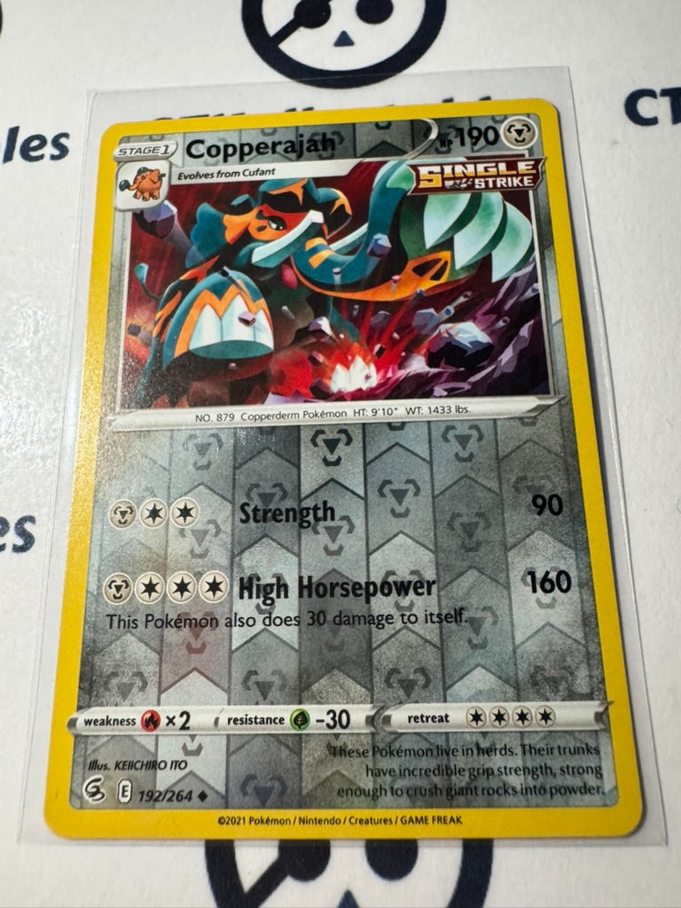 Copperjah Reverse Holo #192/264 Sword & Shield Fusion Strike Pokemon