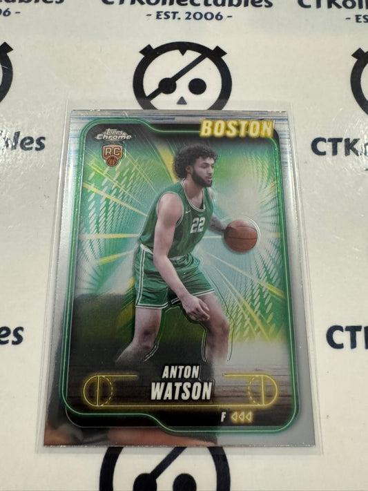 2024/25 Topps NBA Chrome Anton Watson Rookie Base #107 Boston