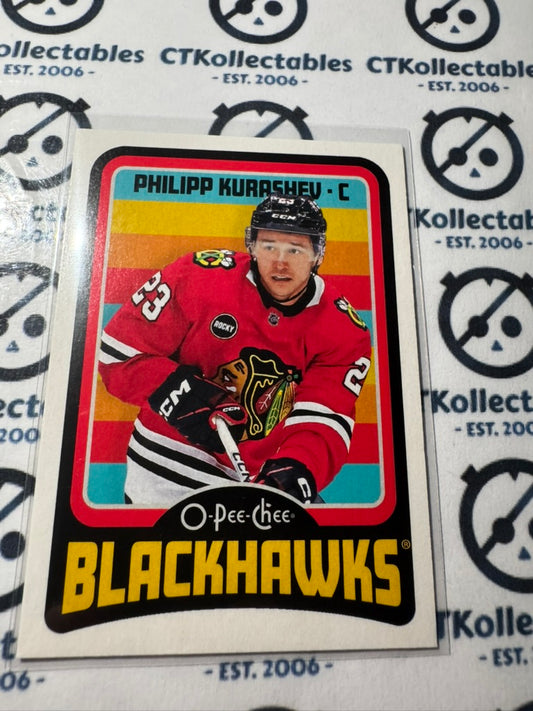 2024-25 O-Pee-Chee Hockey RETRO #254 Philipp Kurashev Chicago Blackhawks