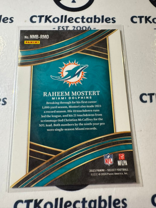 2023 NFL Panini Select Numbers #NMB-RMO Raheem Mostert Dolphins
