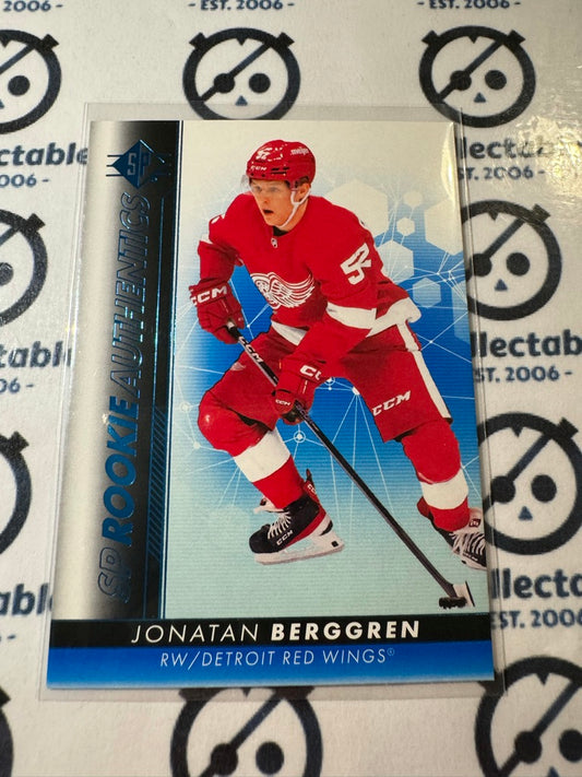 2022-23 NHL SP Hockey Jonatan Berggren Rookie Authentics Blue Parallel #1