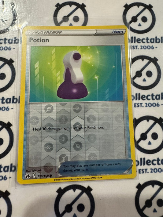 Potion Reverse Holo #139/159 2023 Crown Zenith Pokémon Card