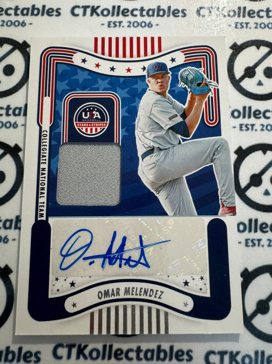 2024 Panini USA Stars & Stripes Omar Melendez Relic Auto SM-OM