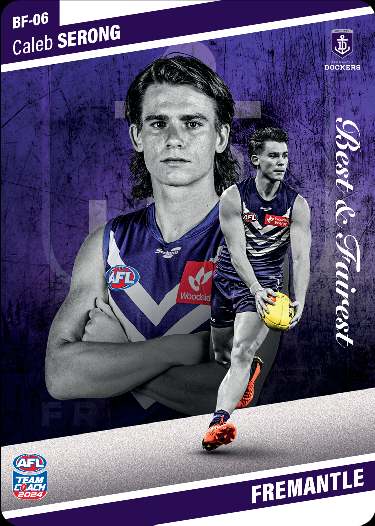 2024 AFL Teamcoach Best & Fairest #BF-06 Caleb Serong Dockers
