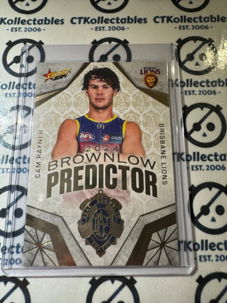 2024 AFL Footy Stars Brownlow Predictor Gold Cam Rayner #208/315 BPG11 Lions