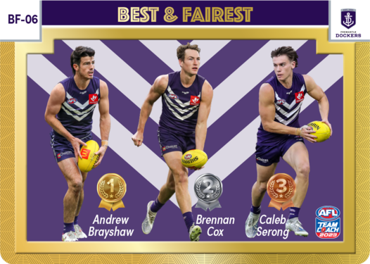 2023 AFL Teamcoach Best & Fairest Dockers Brayshaw Cox Serong BF-06 GOLD