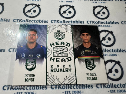 2025 NRL Rivalry Head 2 Head Isaiah Iongi / Blaize Talagi #69/75 H2HG 11/17