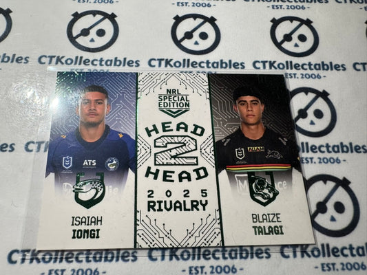 2025 NRL Rivalry Head 2 Head Isaiah Iongi / Blaize Talagi #69/75 H2HG 11/17