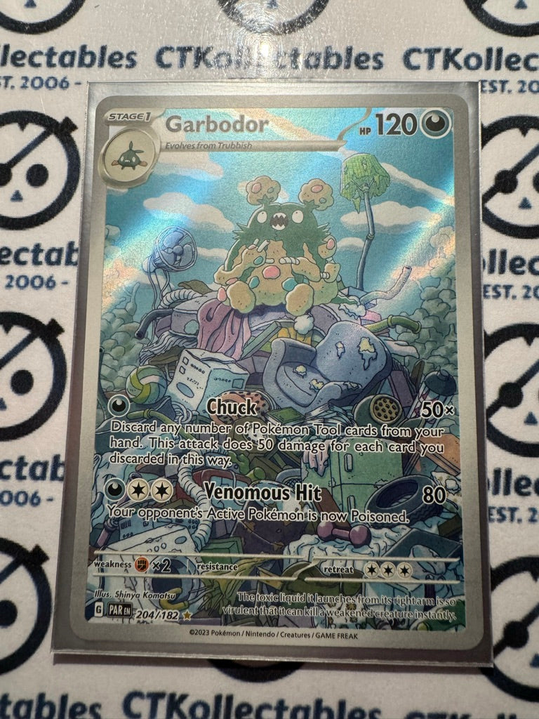 Garbodor Illustration Rare #204/182 2023 Paradox Rift Pokémon TCG