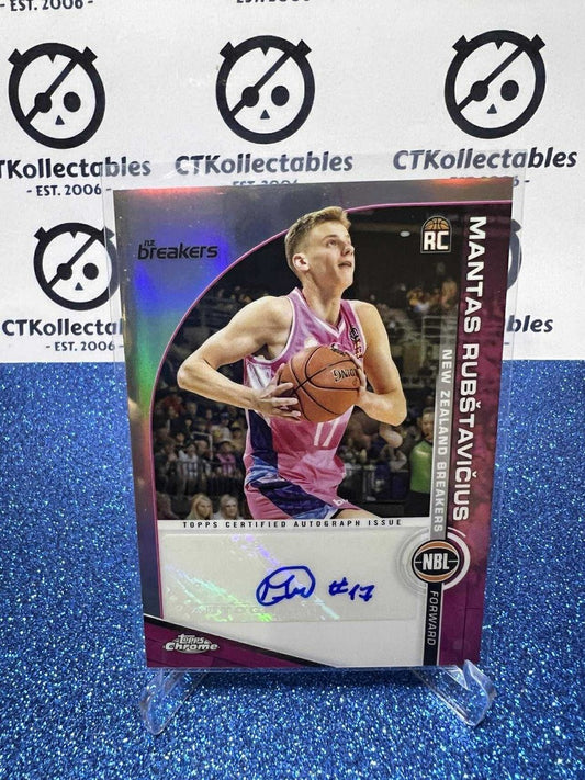 2023-24 Topps Chrome NBL Autograph #A-MR Mantas Rubštavičius Breakers
