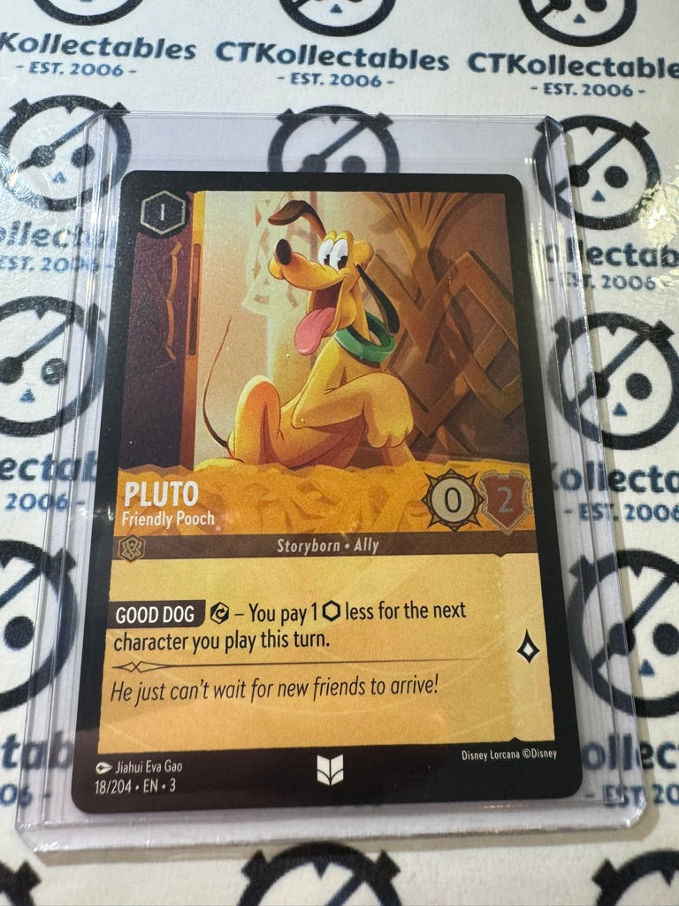 2024 Disney Lorcana Cold-Foil #18/204 Pluto – Into The Inklands