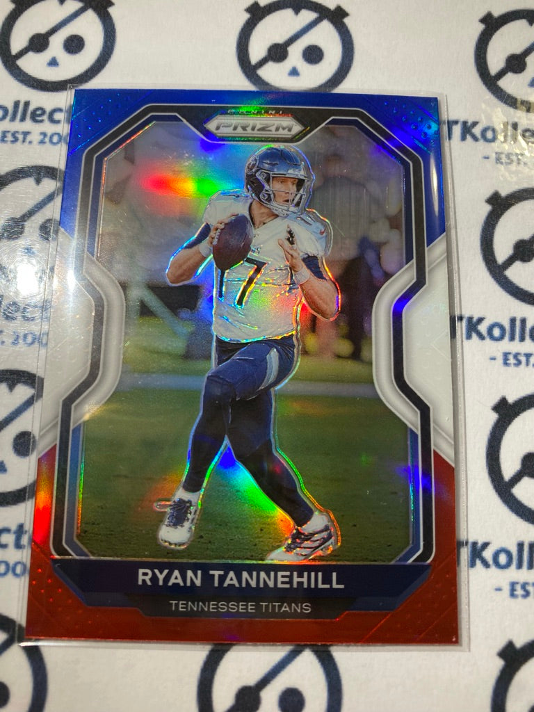 2020 NFL Prizm Ryan Tannehill Red White & Blue Prizm #102 Titans