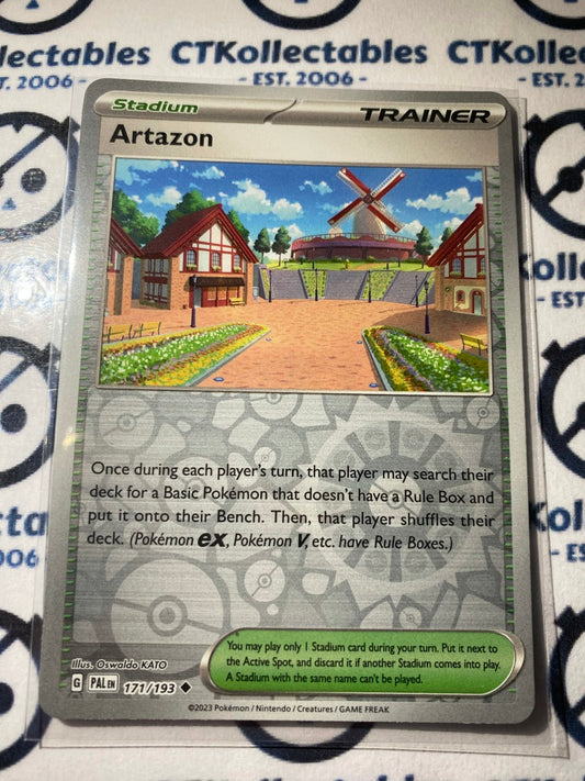 Artazon Trainer Reverse Holo #171/193 2023 Paldea Evolved Pokemon Card