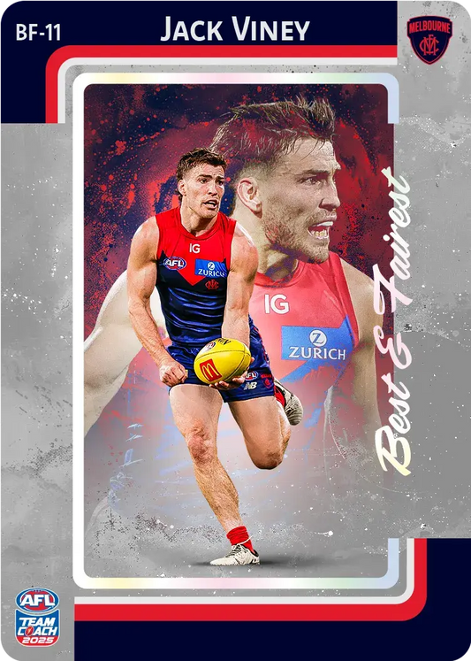 2025 AFL Teamcoach Jack Viney Best & Fairest BF-11 Demons