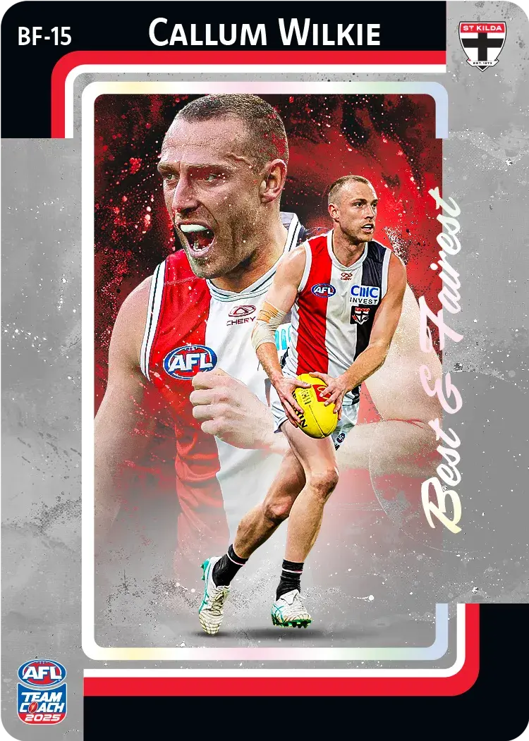 2025 AFL Teamcoach Callum Wilkie Best & Fairest BF-15 Saints