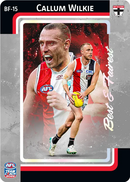 2025 AFL Teamcoach Callum Wilkie Best & Fairest BF-15 Saints