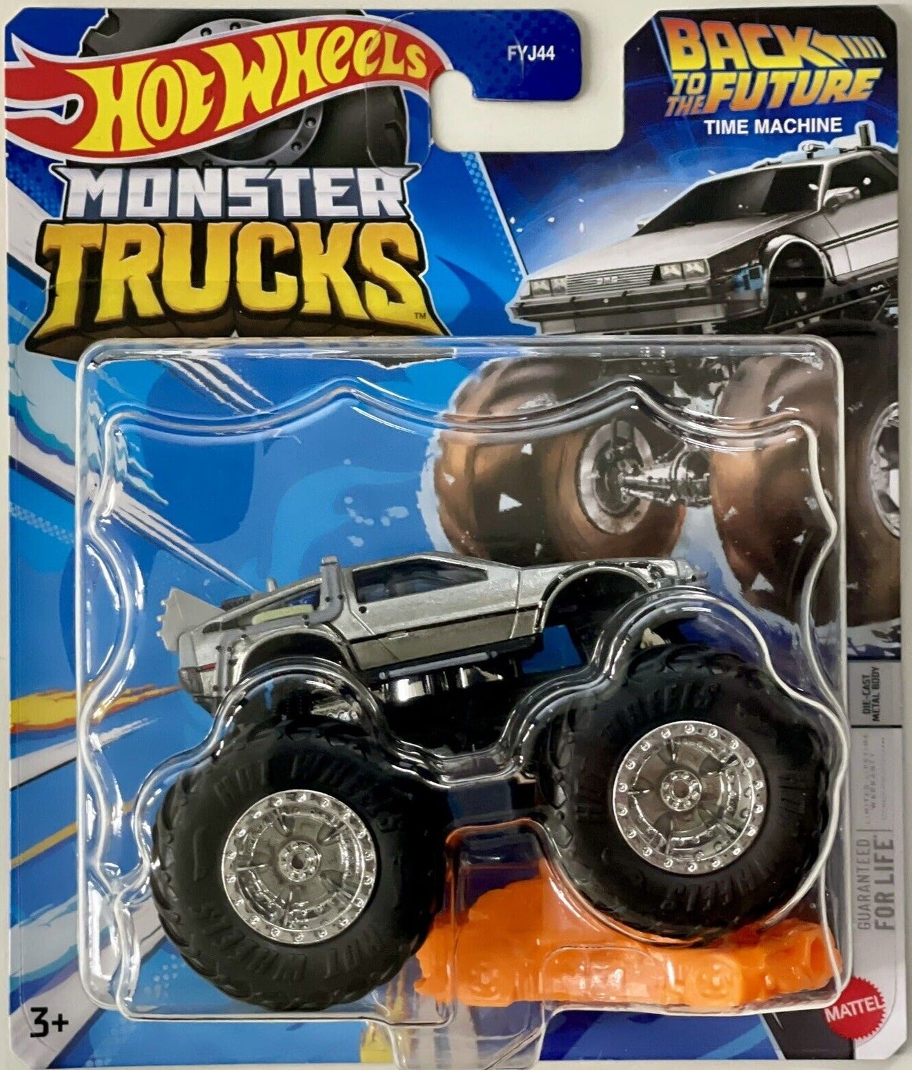 HOT WHEELS MATTEL MONSTER TRUCKS TIME MACHINE 1/64  BACK TO THE FUTURE - 2023