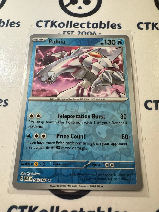 Palkia Reverse Holo #040/182 2023 Scarlet & Violet Paradox Rift Pokémon