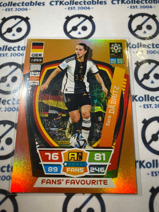 2023 FIFA WWC Adrenalyn Sara Dabritz Fans' Favourite #253 GER