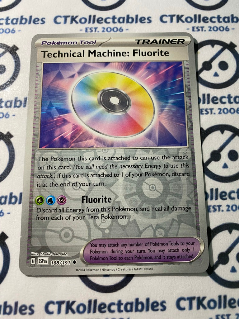 Technical Machine Fluorite Reverse Holo #188/191 Surging Sparks Pokémon TCG 2024