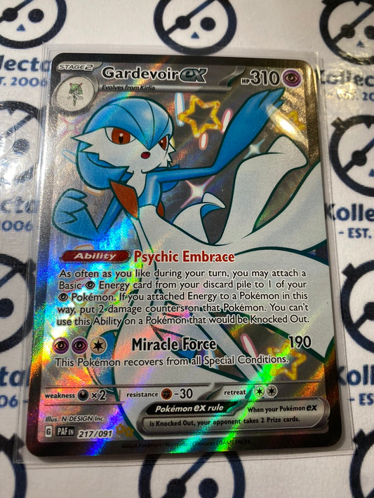 Gardevoir Ex Full Art Shiny #217/091 2024 Paldean Fates Pokemon Card