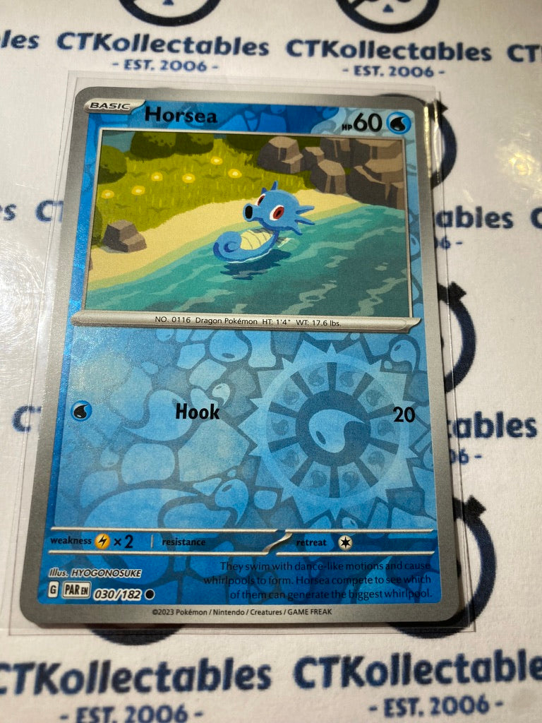 Horsea Reverse Holo #030/182 2023 Scarlet & Violet Paradox Rift Pokémon TCG