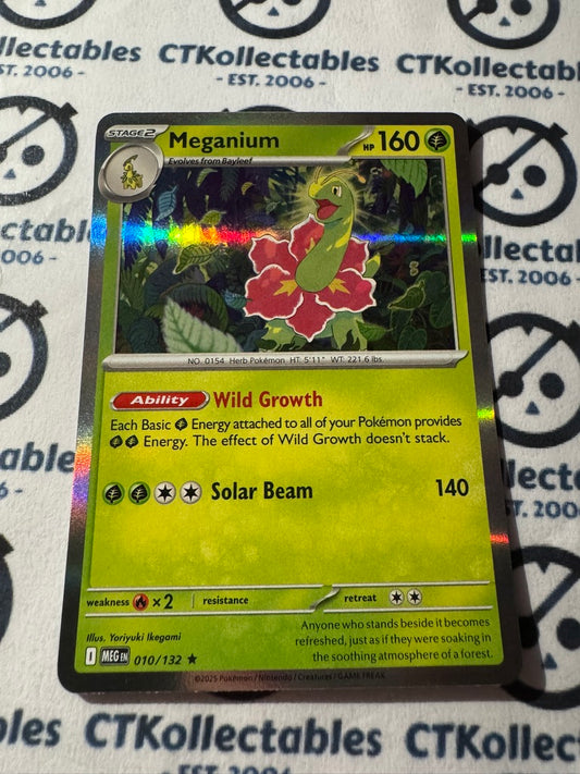 Meganium Holo Rare #010/132 Mega Evolution Pokemon