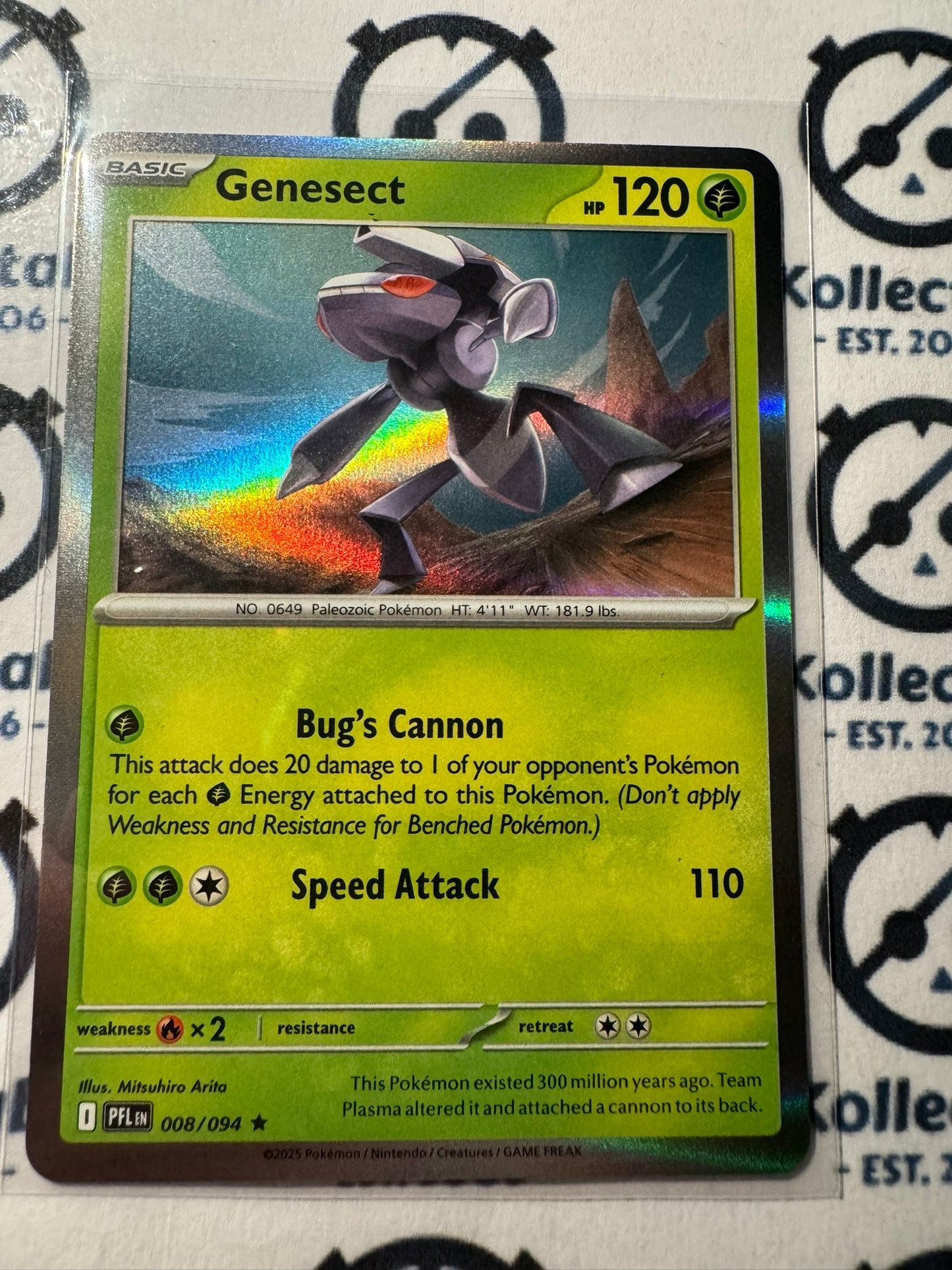 Genesect Holo Rare #008/094 Phantasmal Flames Pokemon